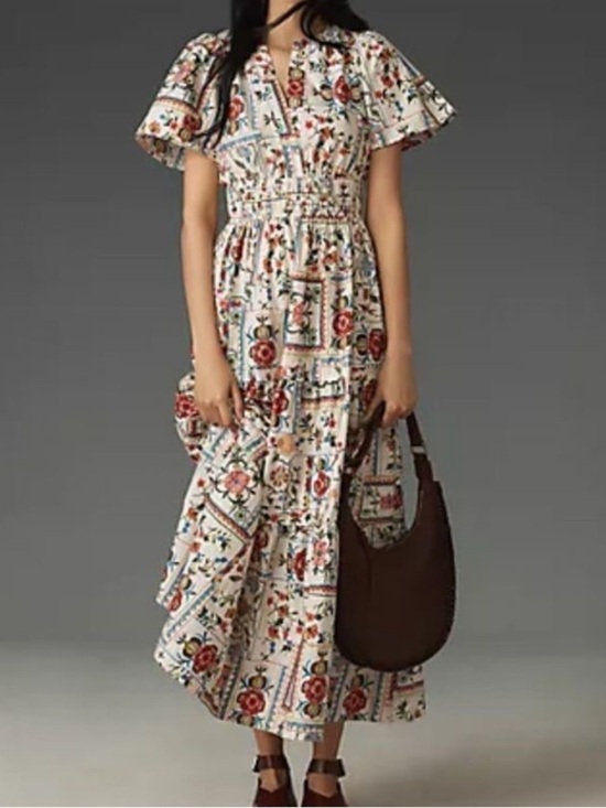 Anthropologie Dresses & Skirts - Anthropologie Somerset Maxi Dress Tile Print